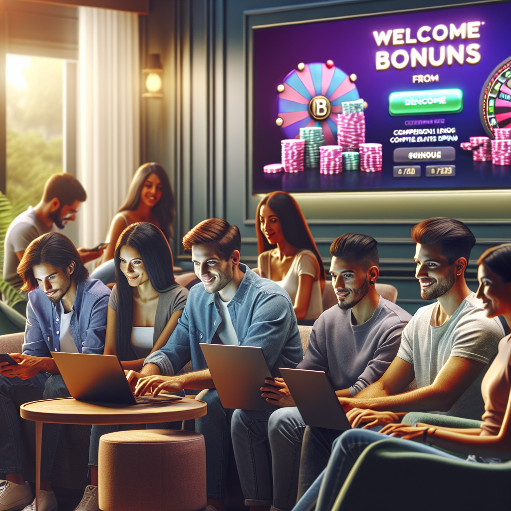 Jugadores de BPLAY disfrutando de bonos de bienvenida y spins en línea