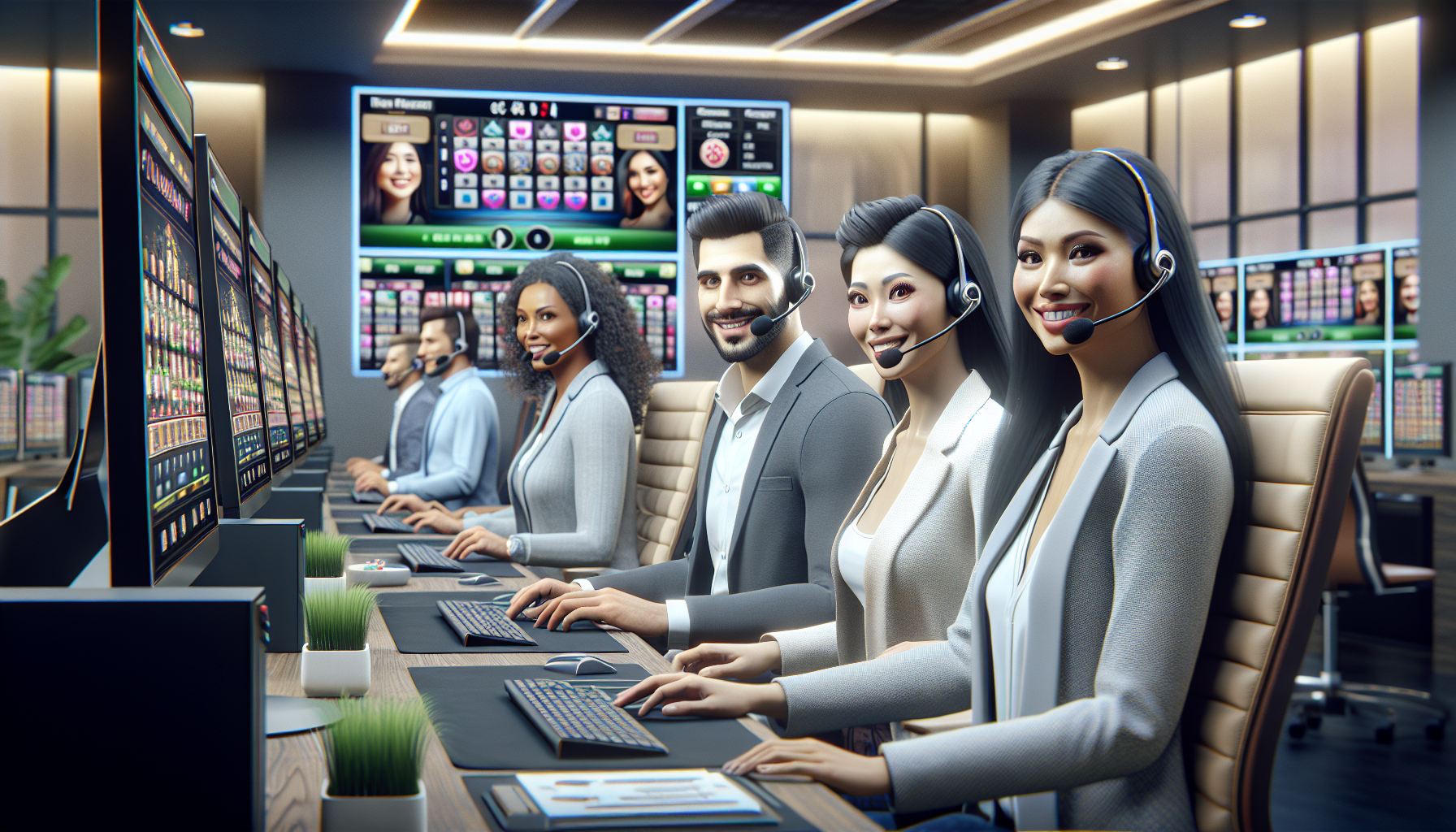 Equipo de atención al cliente de Bplay Córdoba brindando soporte 24/7