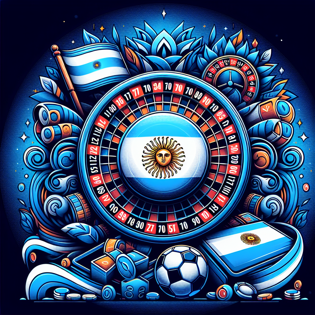 Logotipo de Bplay Argentina sobre fondo de casino y apuestas