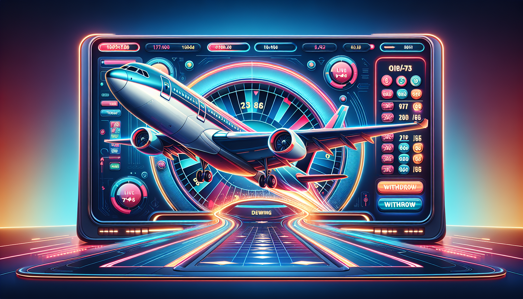 Panel de juego Aviator con avión despegando y opción de retirada visible