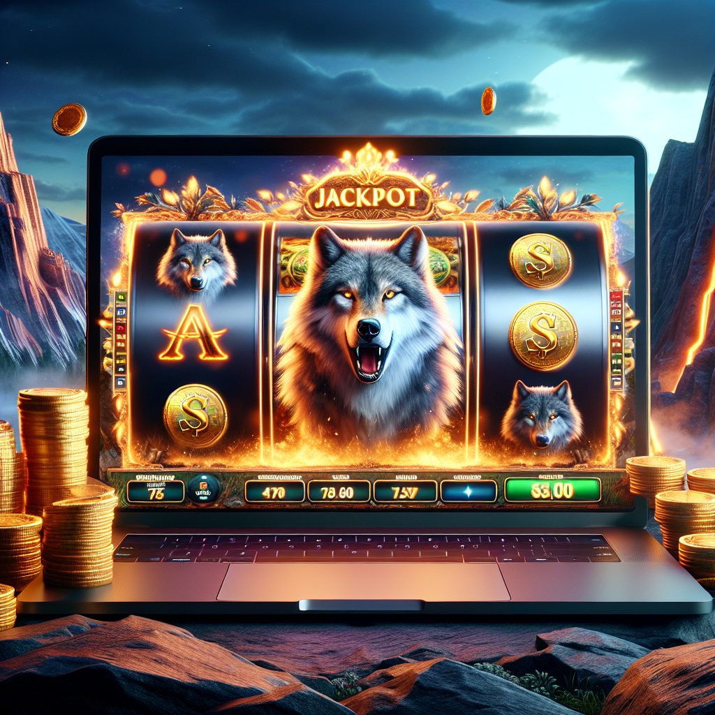 Ilustración Wolf Gold slot con lobos y monedas doradas