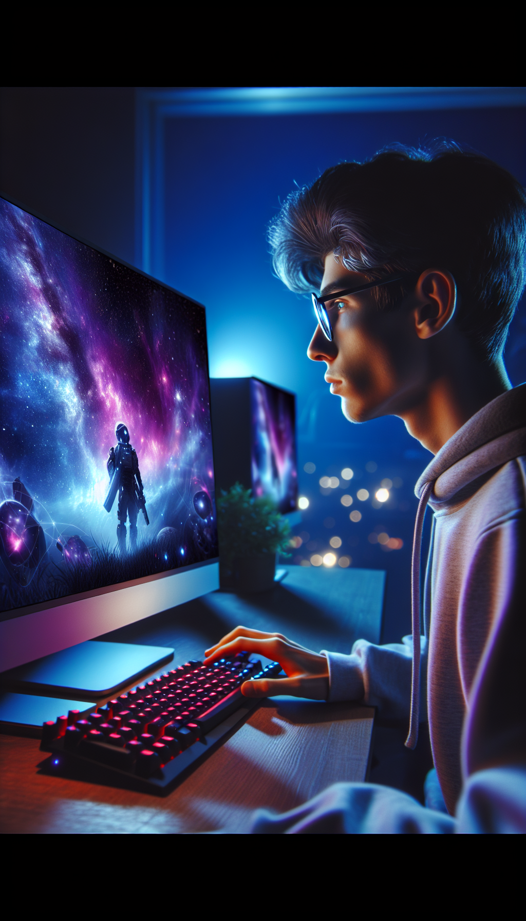 Jugador concentrado probando Spaceman Casino en computadora